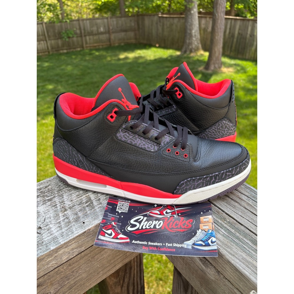 Jordan‎ 3 Retro Crimson Black Bright Crimson Canyon Purple 136064-005 Mens 13